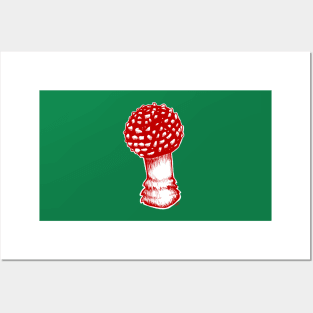 Amanita Muscaria in Red Posters and Art